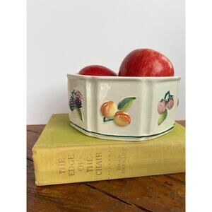 VTG Fruit Bowl Hand Painted Italy Counter Top Catch All Mother's Day Gift Idea
